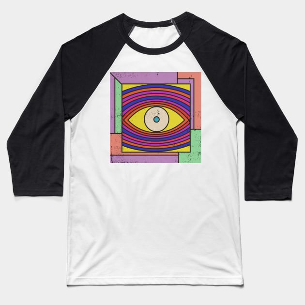 one eye tshirt Baseball T-Shirt by Abimantrana